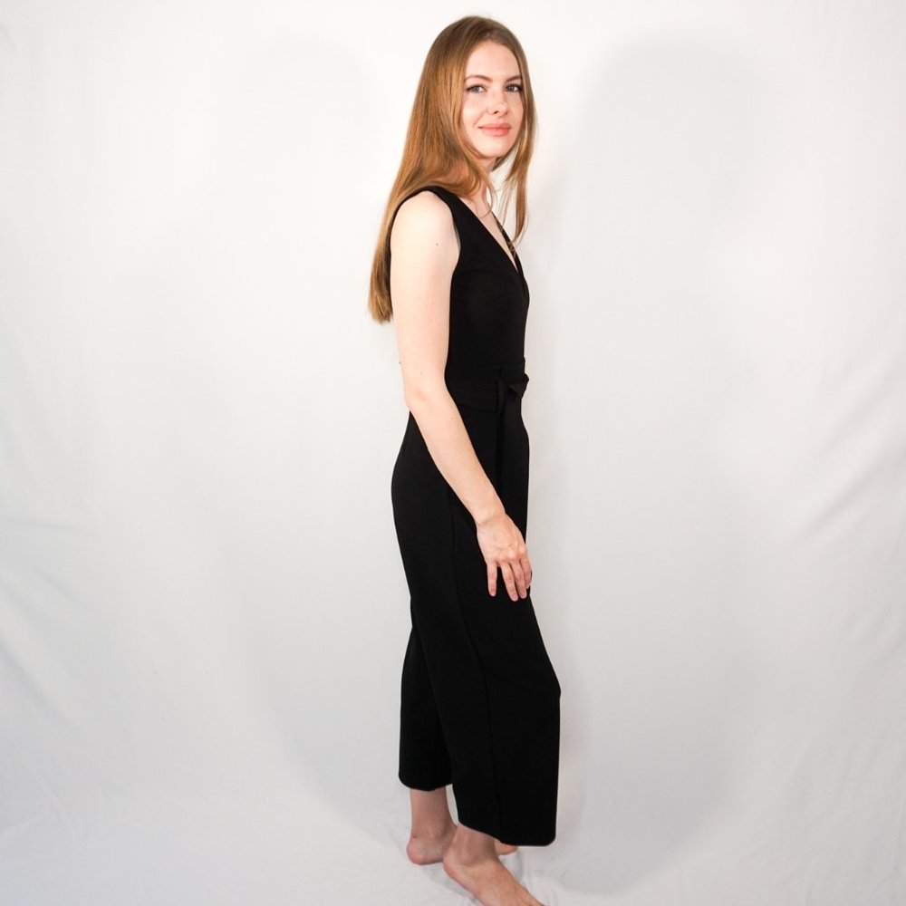 ANTHROPOLOGIE Sleeveless Belted Jumpsuit NWOT - Picture 4 of 7